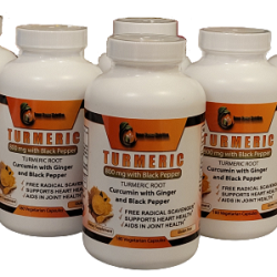 6 Pack Turmeric Curcumin 1500mg 95% Curcuminoids BioPerine & Ginger Root Extract 180 Count